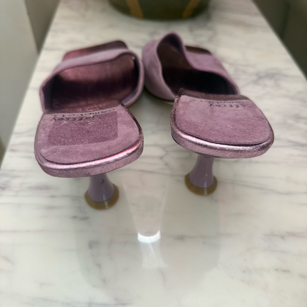 Jeffrey Campbell Mr Big Sandals In Viola Suede And Leather - Picture 5 of 8